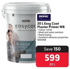 Promac 20 L Easy Coat Plaster Primer WB