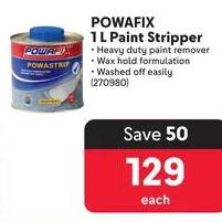 Powafix Heavy duty paint remover - Wax hold formulation - Washed off easily