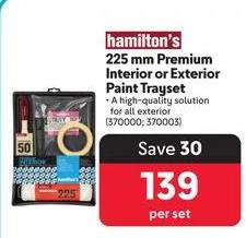 Hamiltons 225 mm Premium Interior or Exterior Paint Trayset - A high-quality solution for all exterior