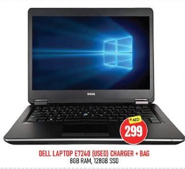 DELL LAPTOP E7240 (USED) CHARGER + BAG 8GB RAM, 128GB SSD