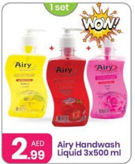 Airy Handwash Liquid 3x500 ml