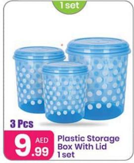 Plastic Storage Box With Lid 1 Set