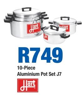 Hart 10-Piece Aluminium Pot Set J7 