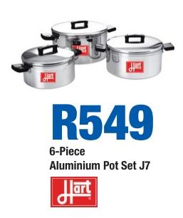 Hart 6-Piece Aluminium Pot Set J7