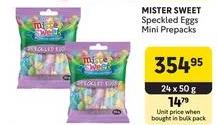 Mister Sweet Speckled Eggs Mini Prepacks 24x50 gm 