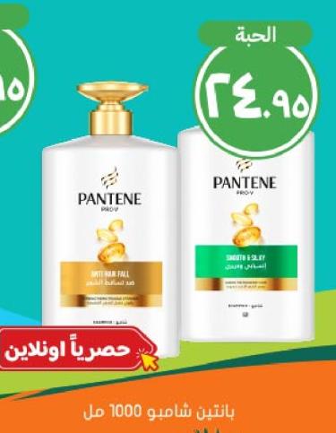 Pantene Smooth & Silky Shampoo For Rough and Frizzy/ Pro-V Anti-Hair Fall Shampoo 1 L