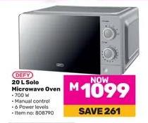 Defy 20 L Solo Microwave Oven 20L