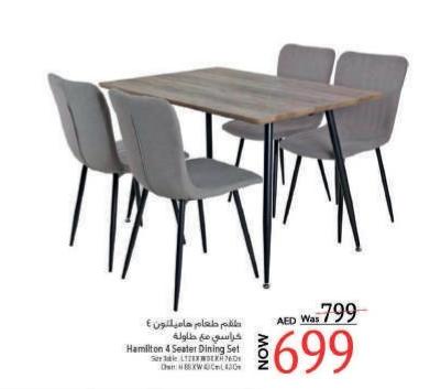 Hamilton 4 Seater Dining Set