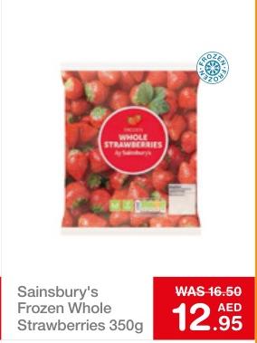 Sainsbury's Frozen Whole Strawberries 350 gm