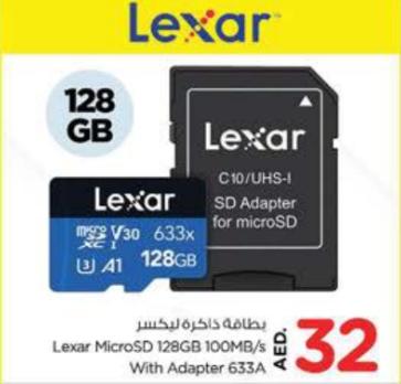 Lexar MicroSD 128GB 100MB/s with Adapter 633x