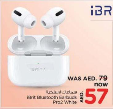 سمّاعات لاسلكية iBrit Bluetooth Earbuds Pro2 White