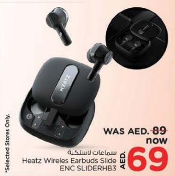 Heatz Wireless Earbuds Slide ENC SLIDERHB3