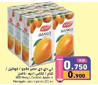 KDD Mango, Cocktail, Apple juice 6 Pcs 250 ml 