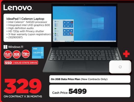 Lenovo IdeaPad 1 Celeron Laptop 