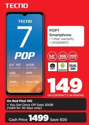 TECNO POP7 Smartphone