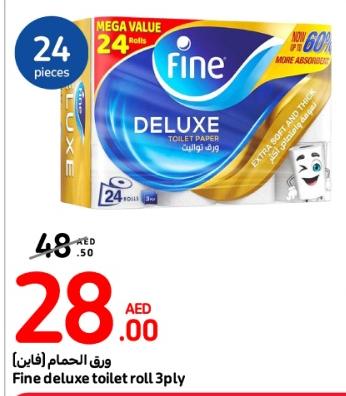 Fine deluxe toilet roll 3ply