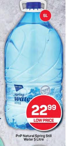 PnP Natural Spring Still Water 5 Litre