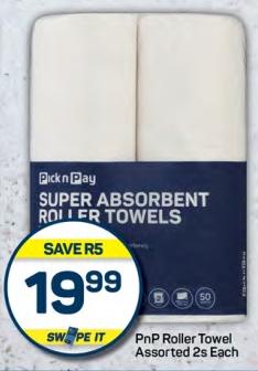 Pnp Super Absorbent Roller Towels Assorted 2s Each