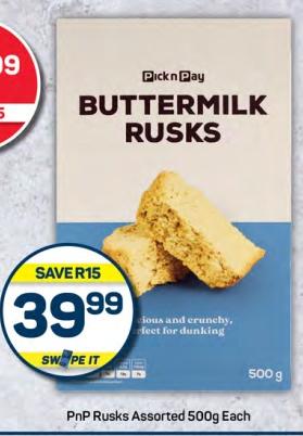 Pnp Rusks Assorted 500g Each