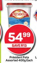 Président Feta Assorted 400g Each