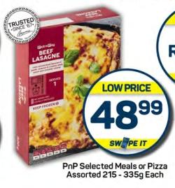 Pnp Selected Meals Or Pizza Assorted 215 -335g Each