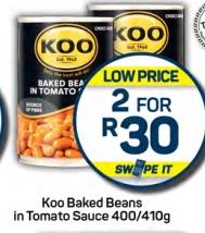 Koo Baked Beans in Tomato Sauce 400g/410g