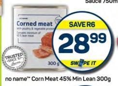 No Name Corn Meat 45% Min Lean 300g