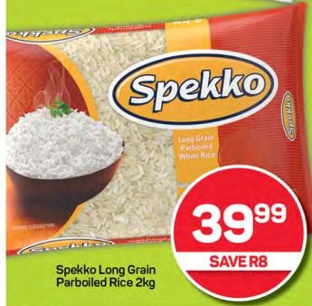 Spekko Long Grain Parboiled Rice 2kg