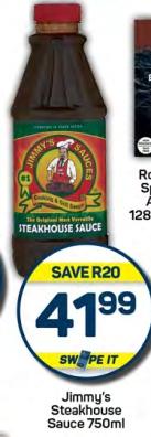 Jimmy's Steakhouse Sauce 750 ml EACH