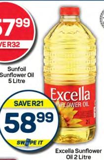 Excella Sunflower Oil 2Litre