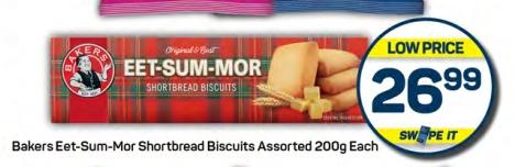 Bakers Eet-Sum-Mor Shortbread Biscuits Assorted 200g Each