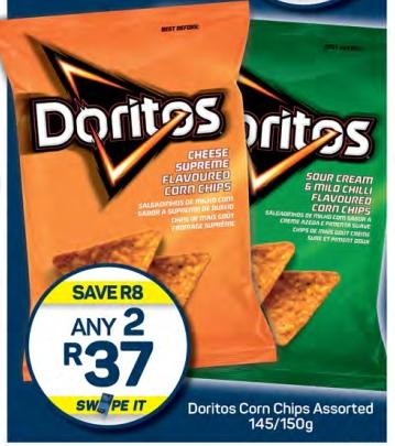 Any 2 Simba Doritos Corn Chips Assorted 145/150g