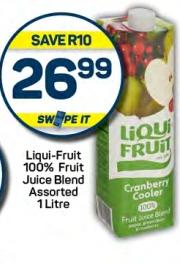 Liqui-Fruit 100% Fruit Juice Blend Cranberry Cooler 1 Litre