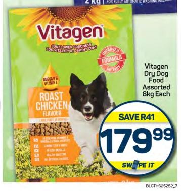 Vitagen Dry Dog Food Assorted 8kg Each