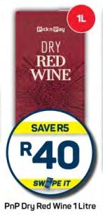 PnP Dry Red Wine 1Litre