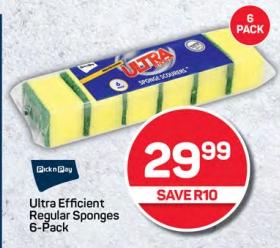 Ultra Efficient Regular Sponges 6-Pack