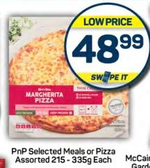 PnP Selected Meals or Pizza Assorted 225-335g Each