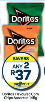 Doritos Flavoured Corn Chips Assorted 145g