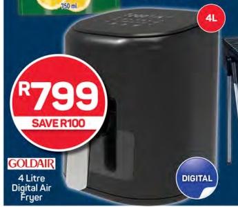 Goldair 4 Litre Digital Air Fryer