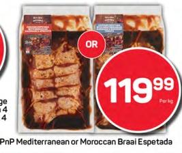 PnP Mediterranean or Moroccan Braai Espetada