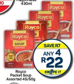 Royco Packet Soup Assorted 45/50gm 