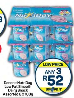 Danone NutriDay Low Fat Smooth Dairy Snack Assorted