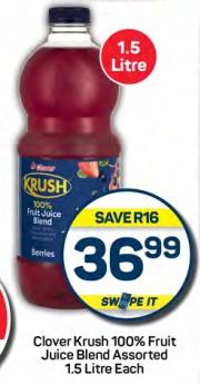 Clover Krush 100% Fruit Juice Blend Assorted