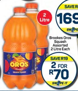 Brookes Oros Squash Assorted 2 LTR