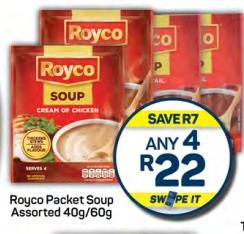 Royco Packet Soup Assorted 40 GM / 60 GM