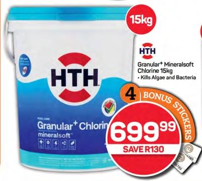 Granular+ Mineralsoft Chlorine 15kg - Kills Algae and Bacteria