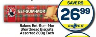 Bakers Eet-Sum-Mor Shortbread Biscuits Assorted 200g Each