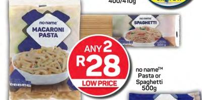 NO NAME PASTEAOR SPAGHETTI 500GM ANY 2