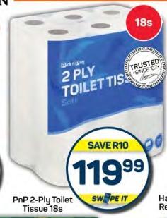 PnP 2-Ply Toilet Tissue 18s