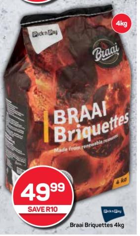 PNP Braai Briquettes, Made from renewable resources